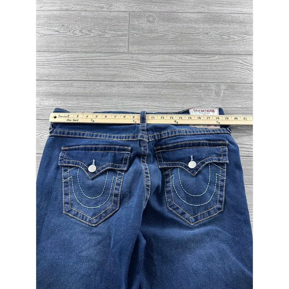 True Religion Ricky Relaxed Straight Dark Wash Jeans Blue 36 Mens